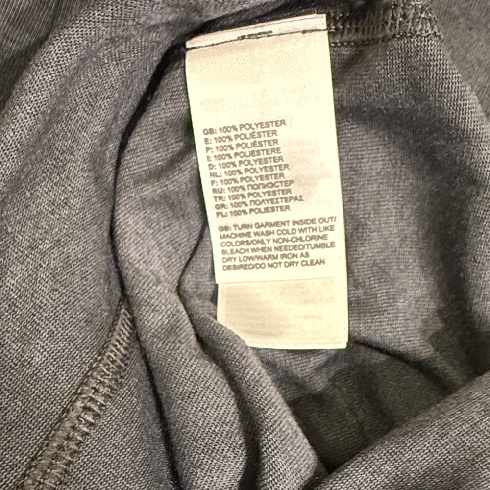 The North Face Grey Hooded Tunic Dress XL Long Sleeve Sweatshirt Pockets Workout - Picture 6 of 6